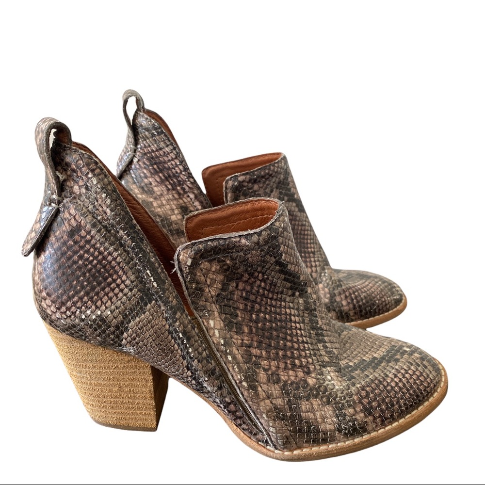Jeffrey Campbell Snake Print Ankle Boots